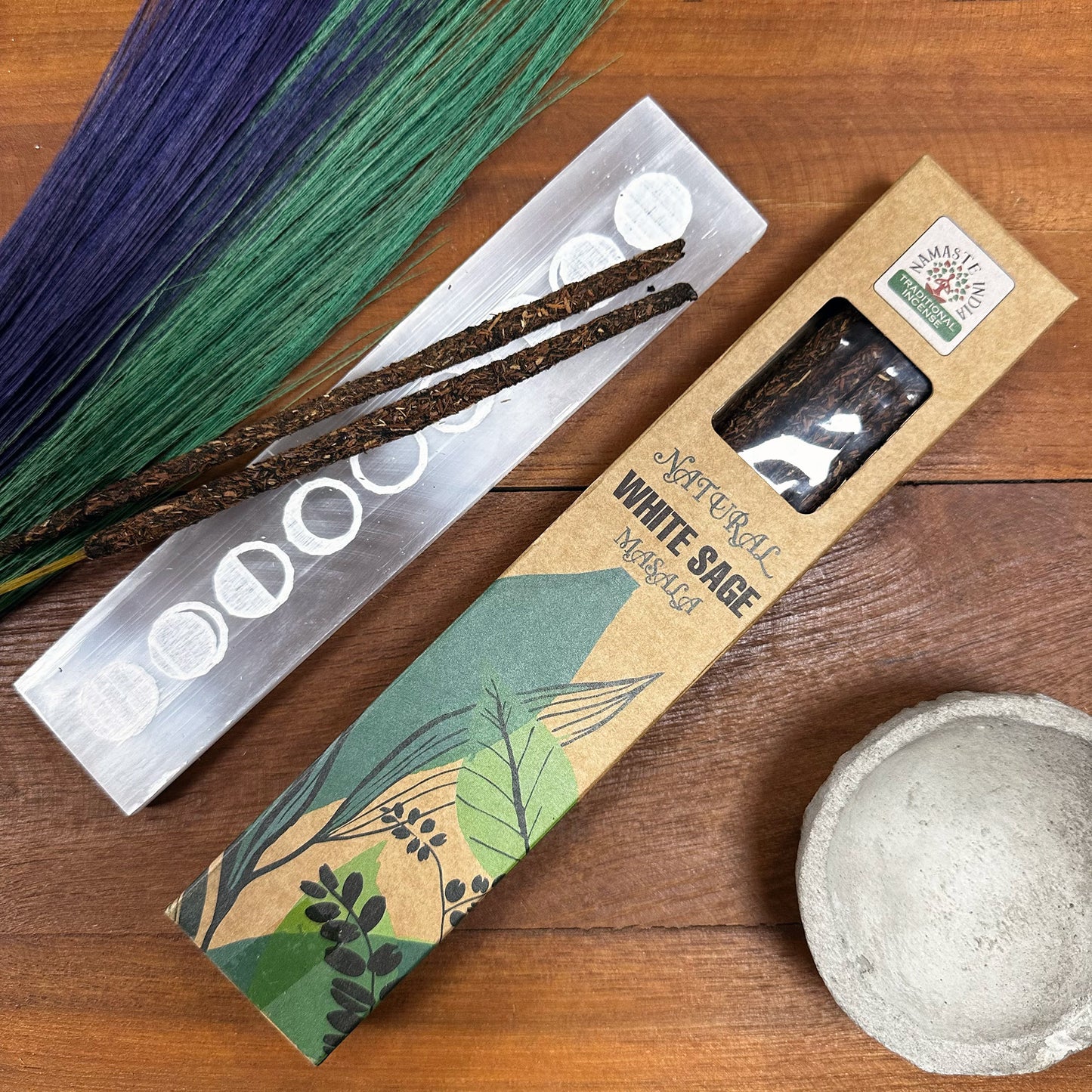 Natürliche botanische Masala-Räucherstäbchen – Weißer Salbei