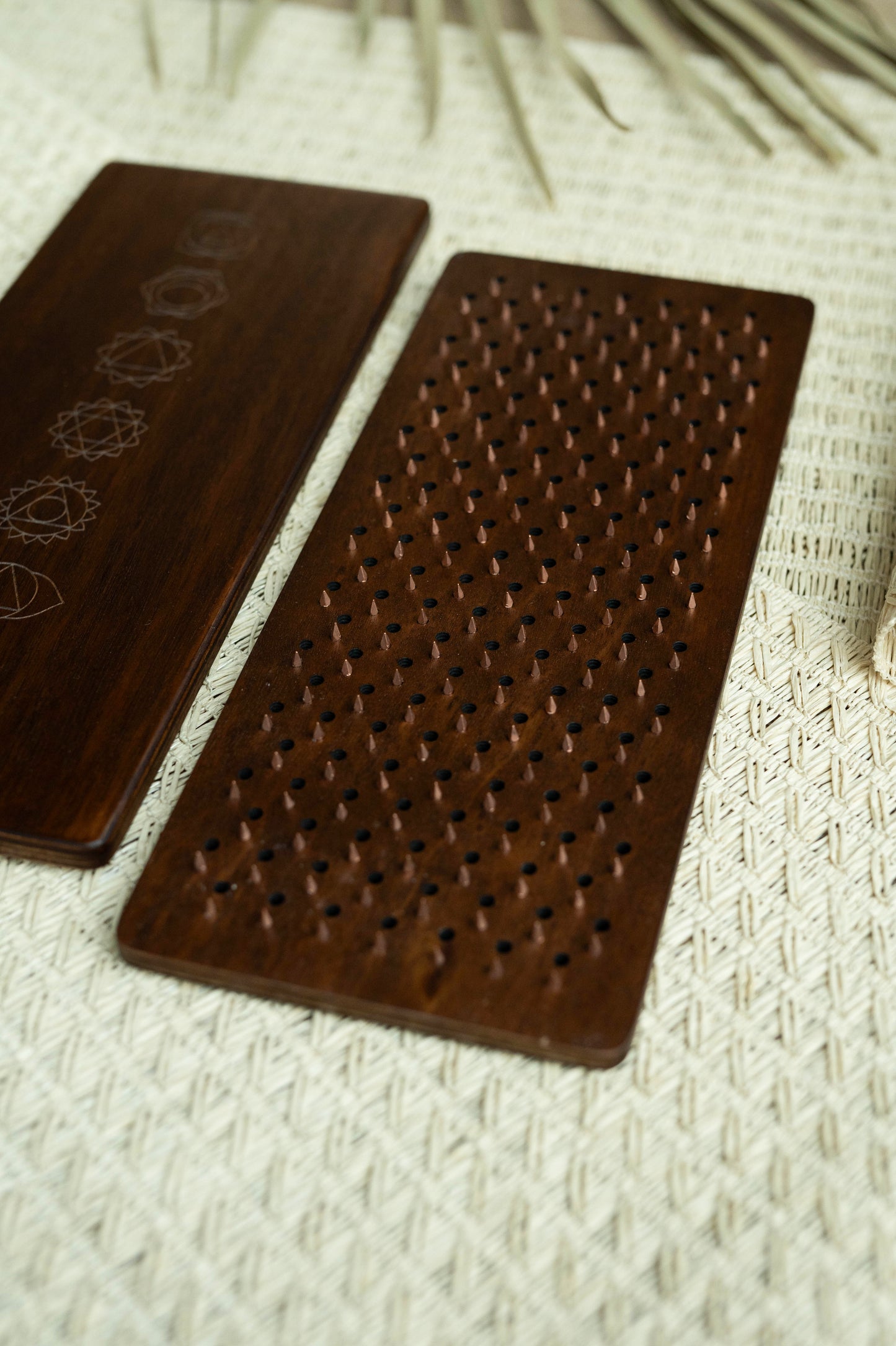 Handgefertigtes Sadhu Brett, Akupressur Sadhu Board aus Holz mit Kupfer- oder verzinkten NĂ€geln, Yogapraxis fĂŒr AnfĂ€nger 8mm, 10mm oder 12mm