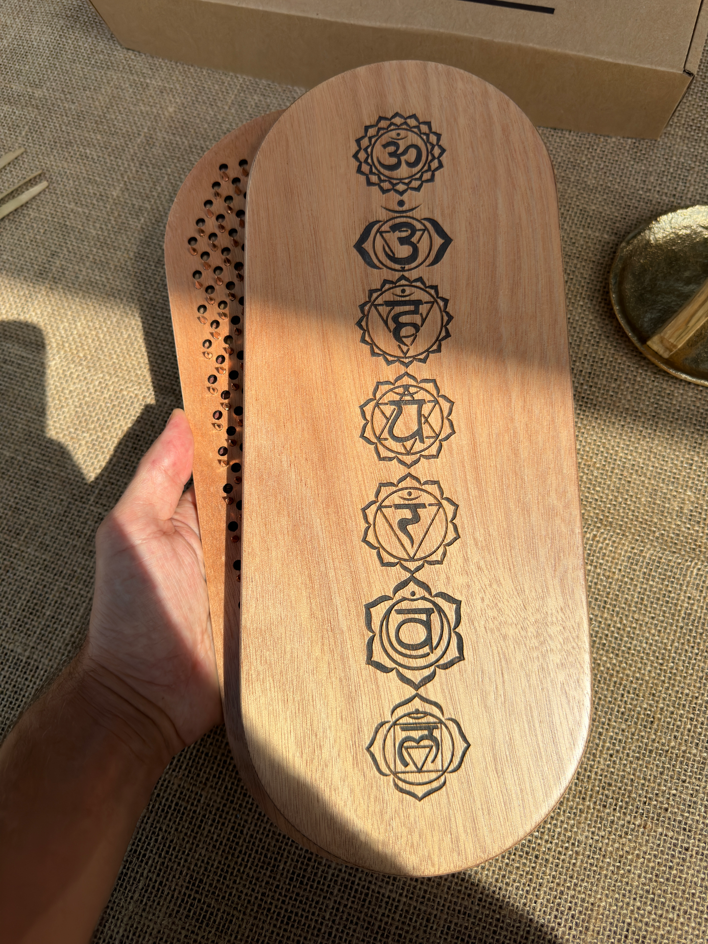 Handgefertigtes Sadhu Brett, Akupressur Sadhu Board aus Holz mit Kupfer- oder verzinkten Nägeln, Yogapraxis für Anfänger 8mm, 10mm oder 12mm