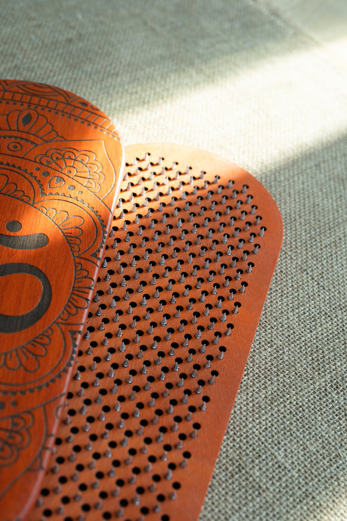 Handgefertigtes Sadhu Brett, Akupressur Sadhu Board aus Holz mit Kupfer- oder verzinkten NĂ€geln, Yogapraxis fĂŒr AnfĂ€nger 8mm, 10mm oder 12mm