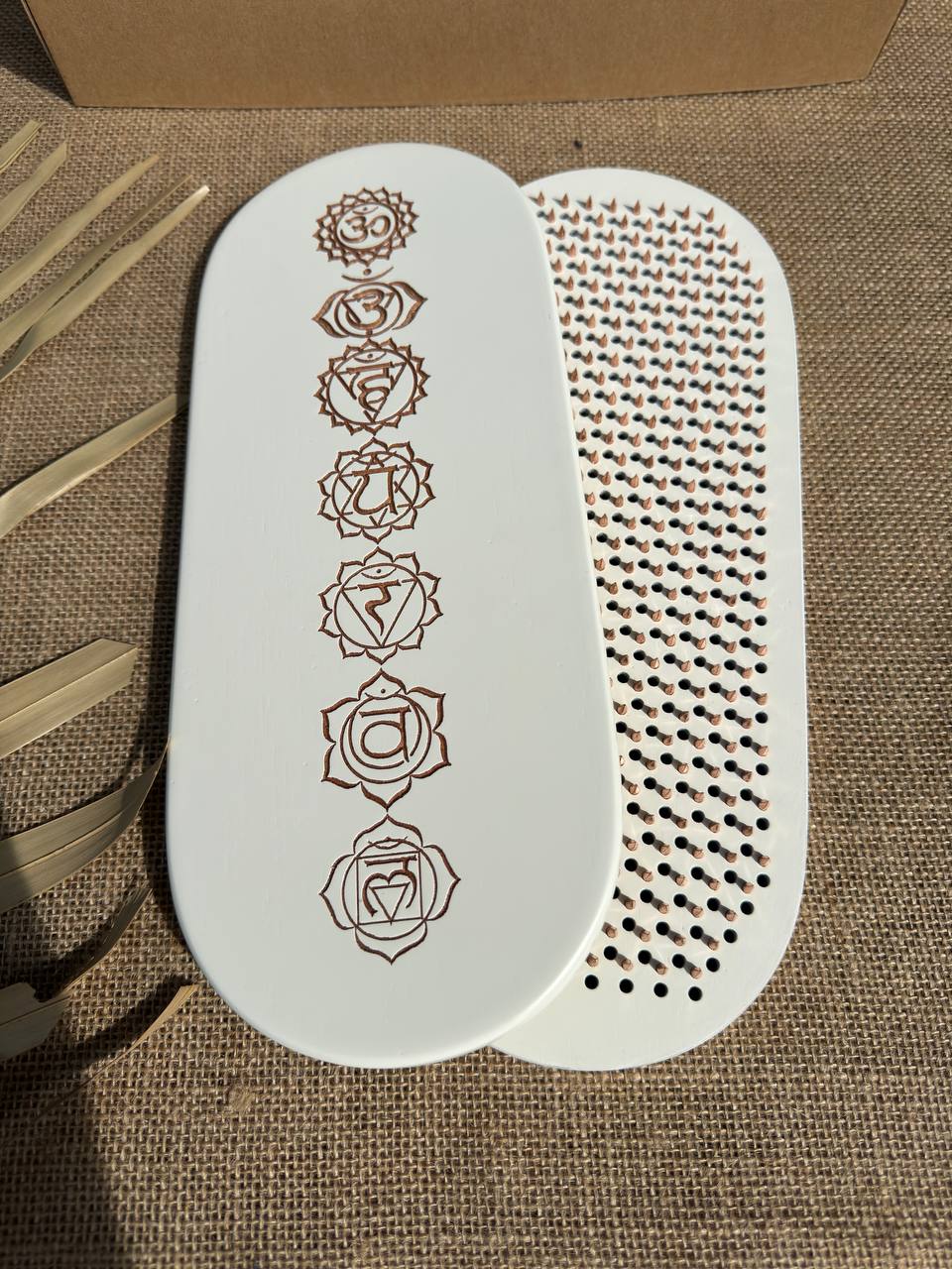 Handgefertigtes Sadhu Brett, Akupressur Sadhu Board aus Holz mit Kupfer- oder verzinkten NĂ€geln, Yogapraxis fĂŒr AnfĂ€nger 8mm, 10mm oder 12mm