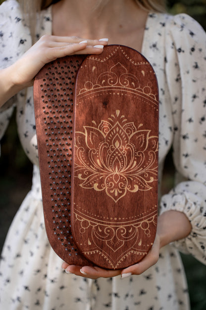 Handgefertigtes Sadhu Brett, Akupressur Sadhu Board aus Holz mit Kupfer- oder verzinkten Nägeln, Yogapraxis für Anfänger 8mm, 10mm oder 12mm