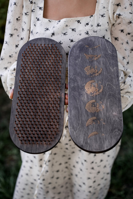 Handgefertigtes Sadhu Brett, Akupressur Sadhu Board aus Holz mit Kupfer- oder verzinkten Nägeln, Yogapraxis für Anfänger 8mm, 10mm oder 12mm