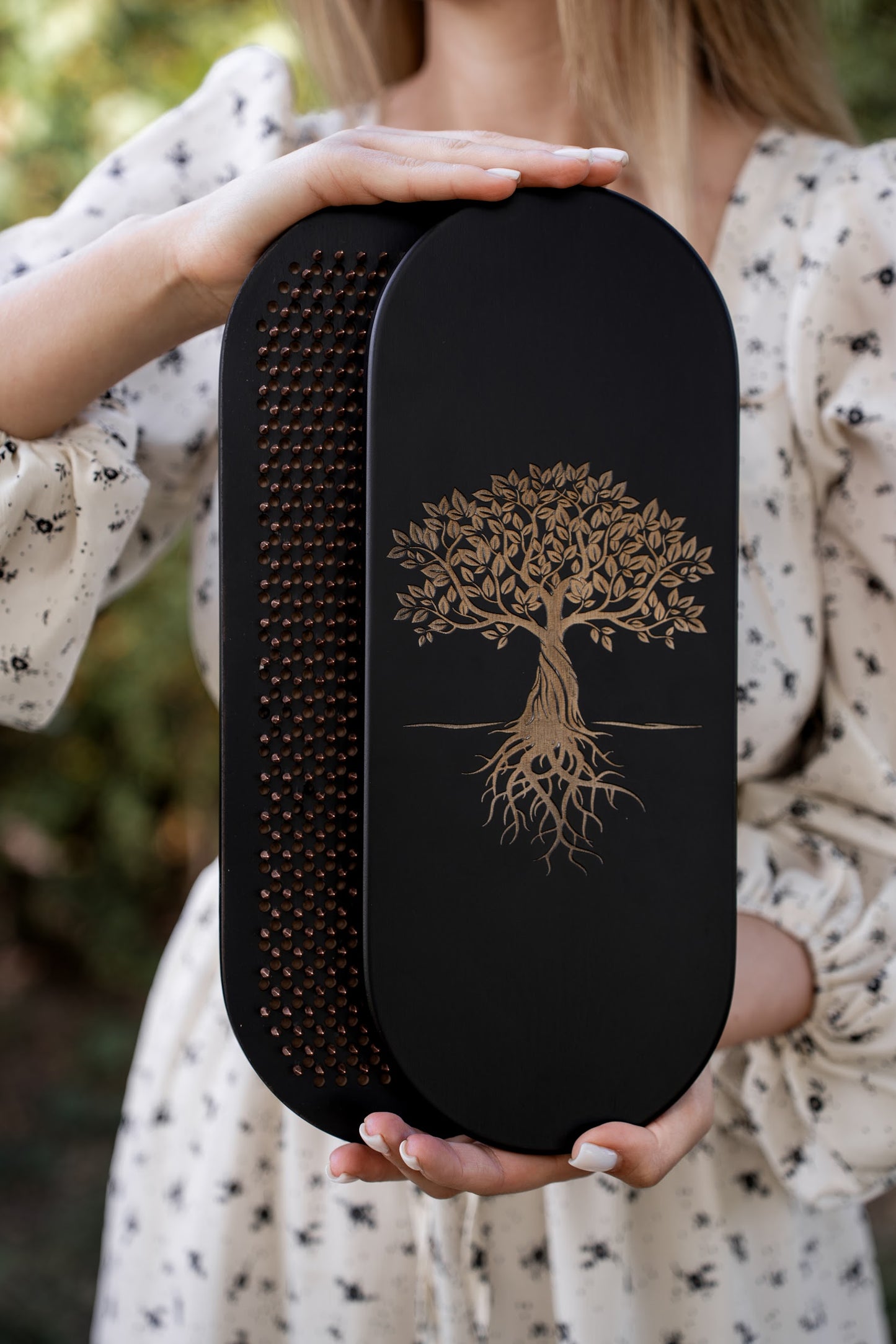 Handgefertigtes Sadhu Brett, Akupressur Sadhu Board aus Holz mit Kupfer- oder verzinkten Nägeln, Yogapraxis für Anfänger 8mm, 10mm oder 12mm