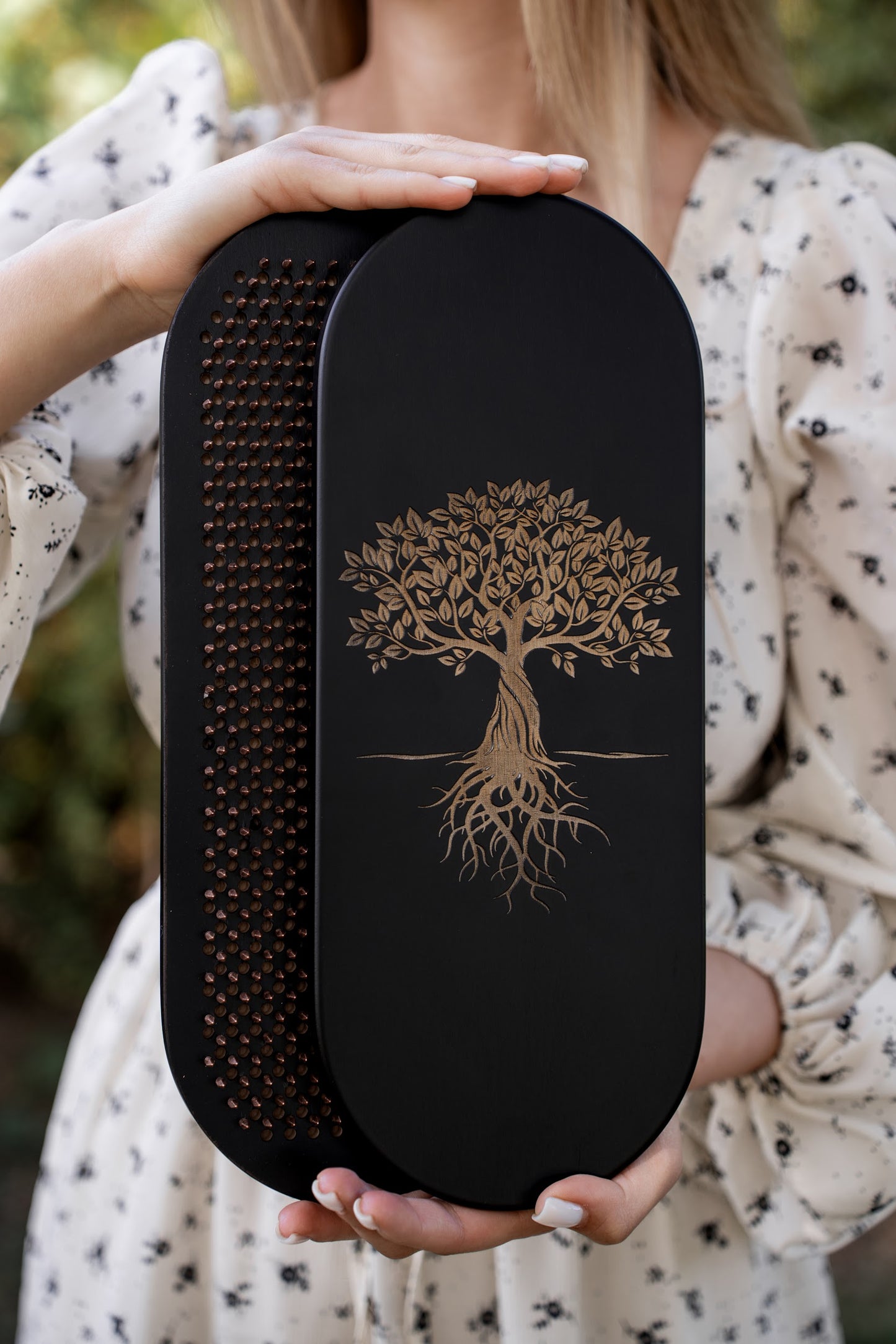 Handgefertigtes Sadhu Brett, Akupressur Sadhu Board aus Holz mit Kupfer- oder verzinkten Nägeln, Yogapraxis für Anfänger 8mm, 10mm oder 12mm