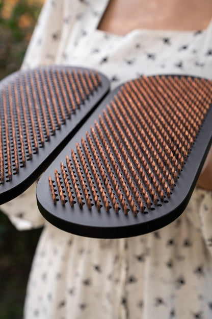 Handgefertigtes Sadhu Brett, Akupressur Sadhu Board aus Holz mit Kupfer- oder verzinkten Nägeln, Yogapraxis für Anfänger 8mm, 10mm oder 12mm